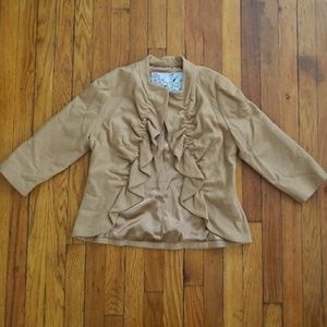 Anthrogologie Tabitha Blazer Sz 6 Tan
